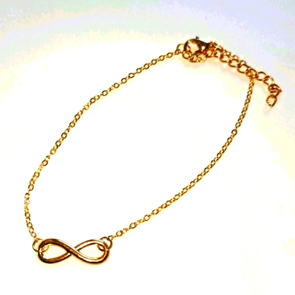 Vintage Gold Infinity Symbol Anklet/Bracelet - Picture 1 of 1